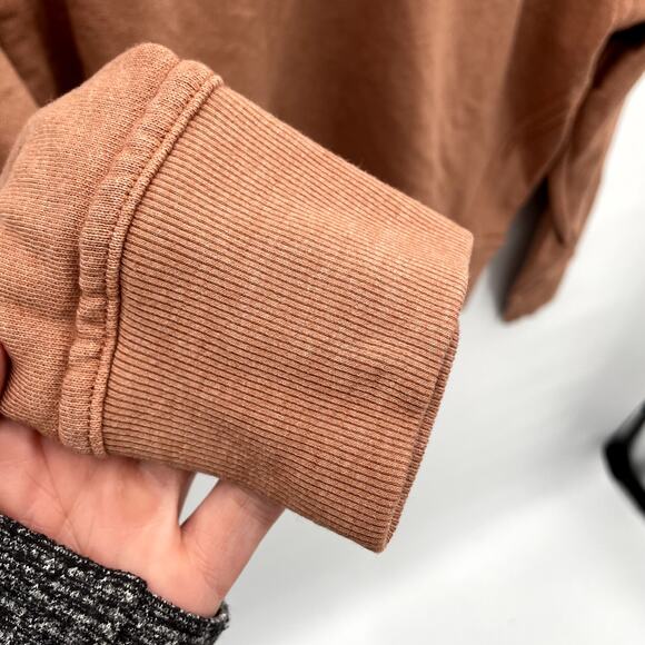 Michael Stars Evereve NWT Camila V Neck Pullover Sweatshirt in Terracotta // XS - Picture 9 of 12